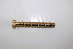 M12 X 100MM YELLOW ZINC PLATED HEXAGON HEAD THUNDERBOLTS