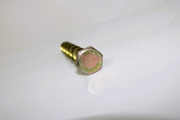 M12 X 100MM YELLOW ZINC PLATED HEXAGON HEAD THUNDERBOLTS - Image 2